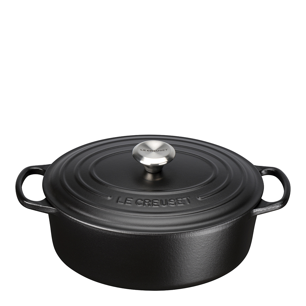 Le Creuset – Signature Gjutjärnsgryta oval 31 cm 6,3 L matte black