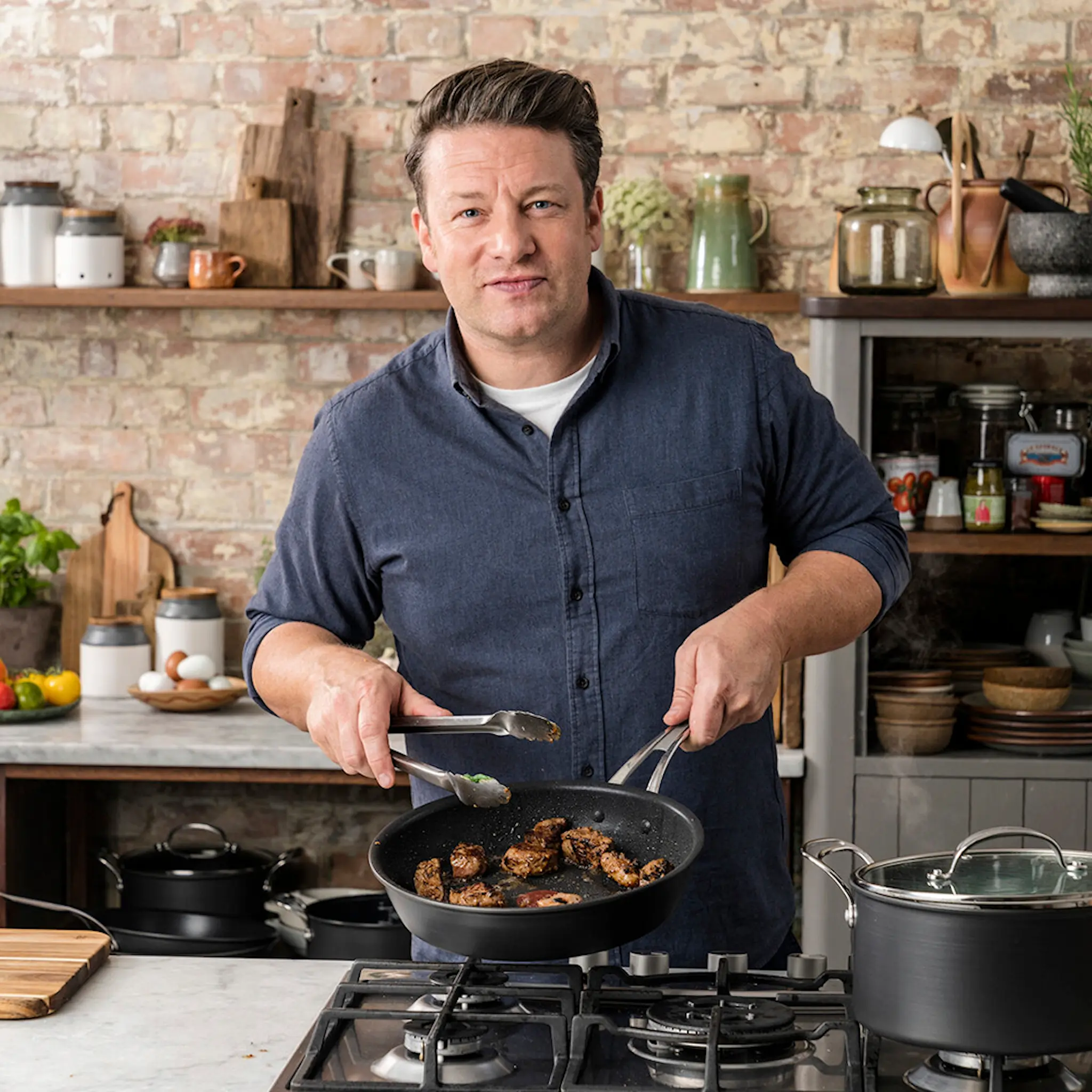 Tefal Jamie Oliver Grytset 5 delar Tefal Cook's Classic Hard Anodized