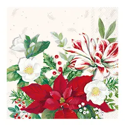 Ihr Servetti Christmas Florals 33x33 cm 20 kpl