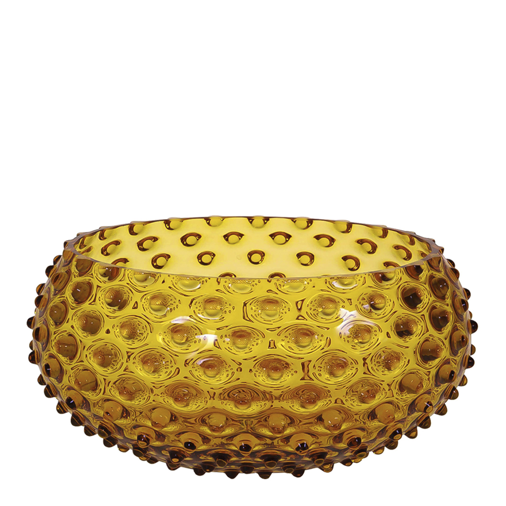 Klimchi – Hobnail skål 23 cm amber