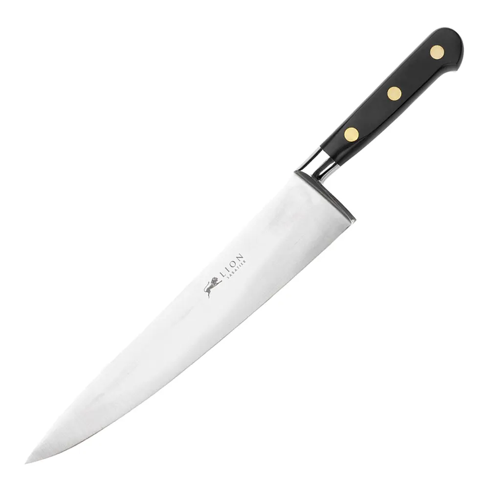 Ideal kokkekniv 25 cm stål/svart