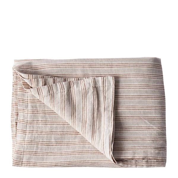 Duk Linne 145x330 cm Hazelnut Stripe