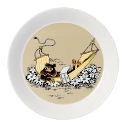 Moomin Arabia Asjett 19 cm Bisamrotta beige