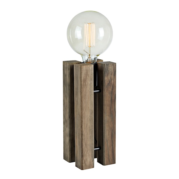 Lodge bordslampa 28 cm brunbetsad