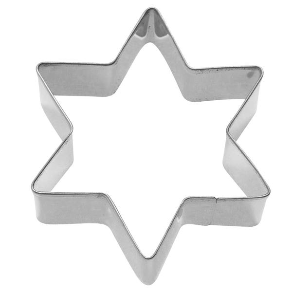 Pepparkaksform Stjärna 6 cm Silver