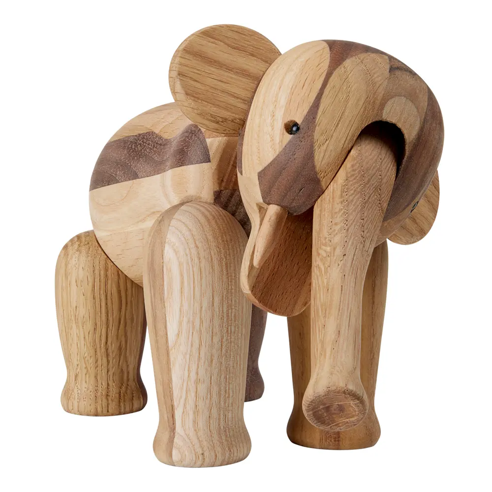 Elefant Reworked Anniversary liten 12,5 cm mixed wood