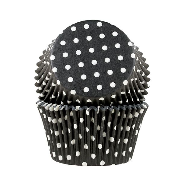 Cacas - Muffinsform Jumbo 30-Pack Polka Svart