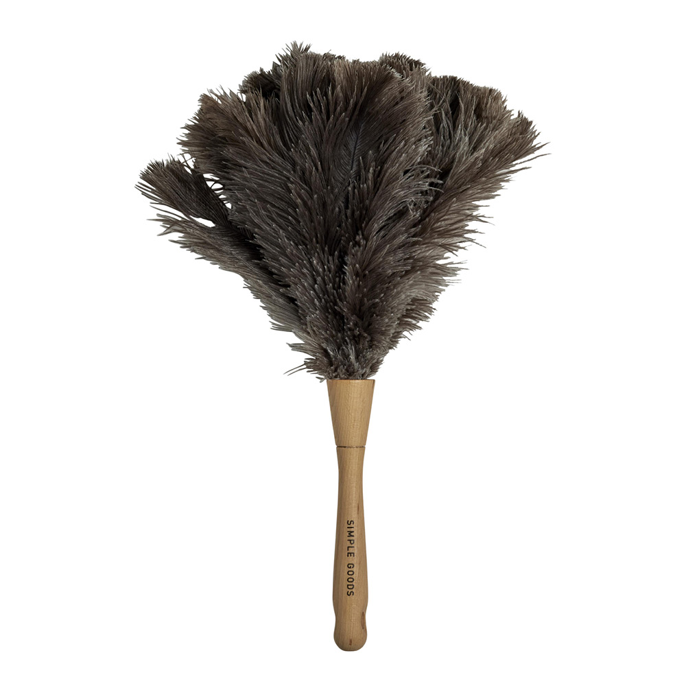 Simple Goods - Duster dammvippa 25 cm strutsfjäder/natur