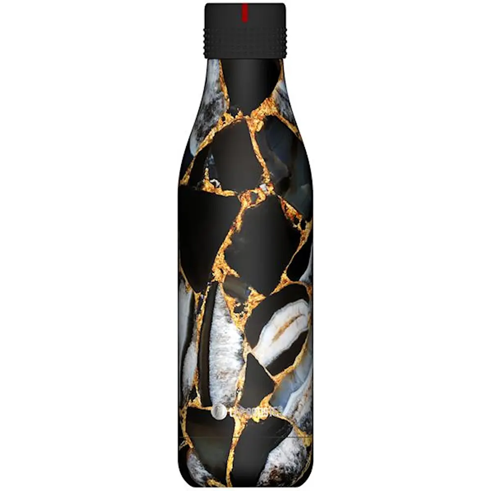 Bottle Up Design termoflaske 0,5L sort/gull