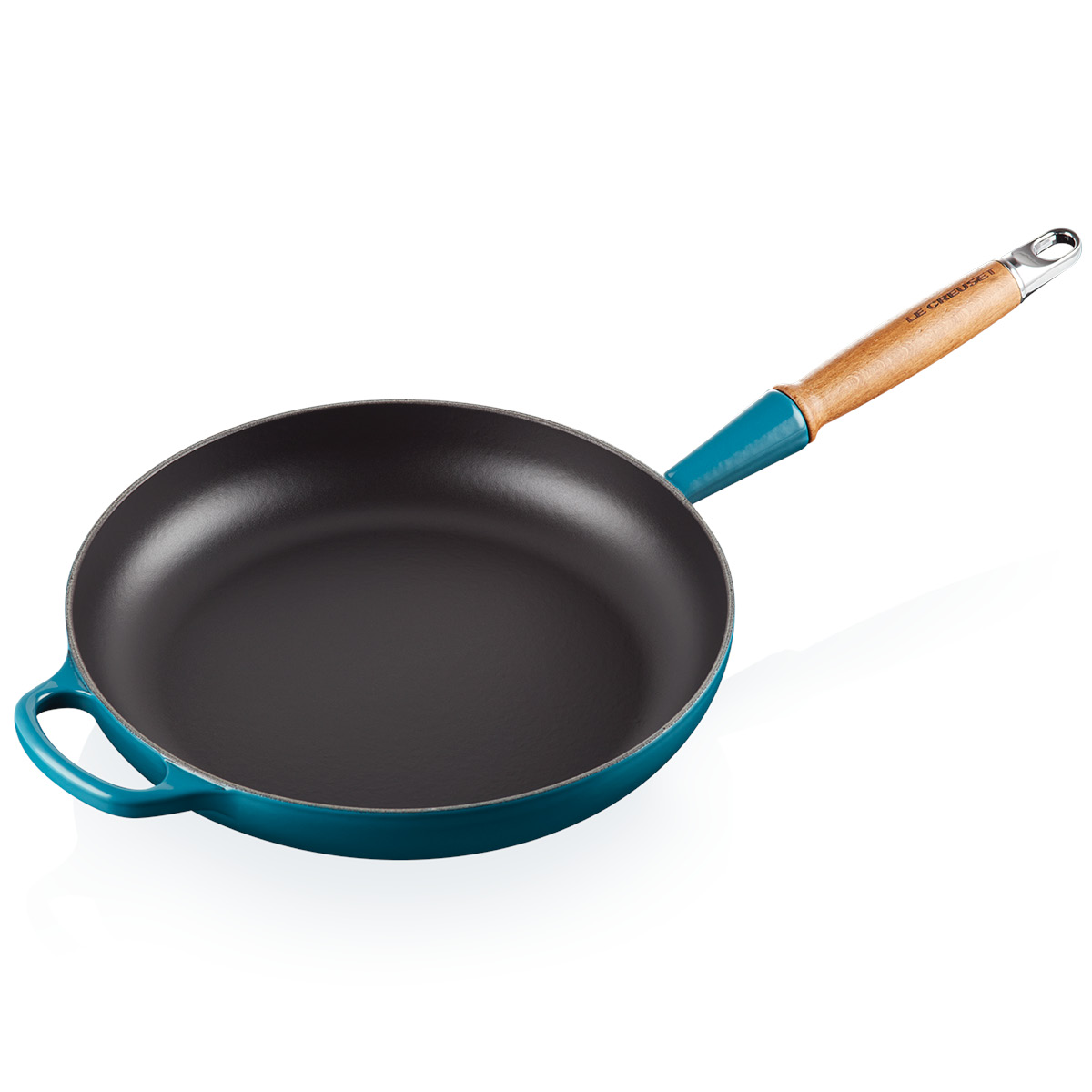 Le Creuset – Signature Stekpanna med trähandtag 28 cm deep teal