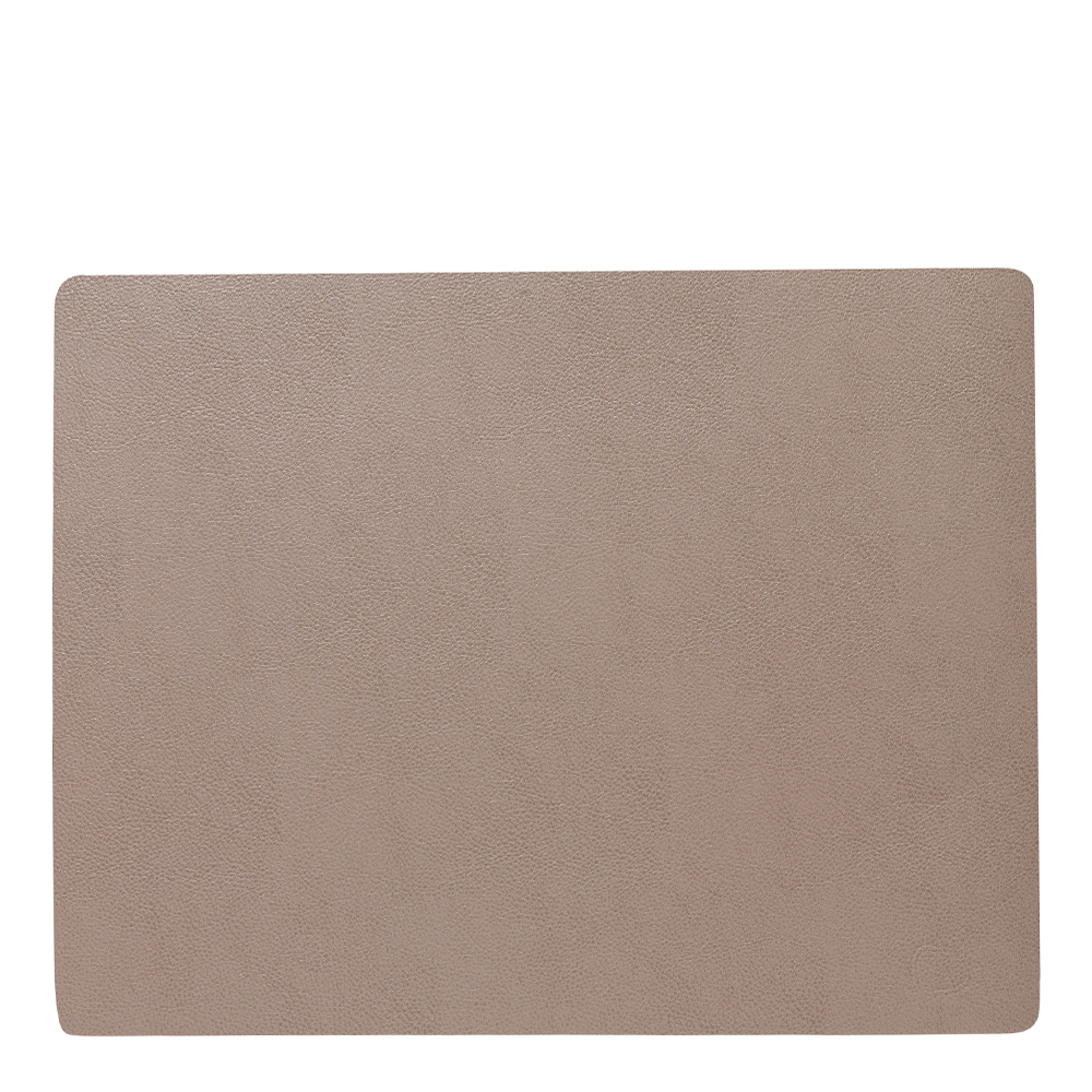 LIND DNA – Leather Serene Square Bordstablett L 35×44 cm Mole Grey