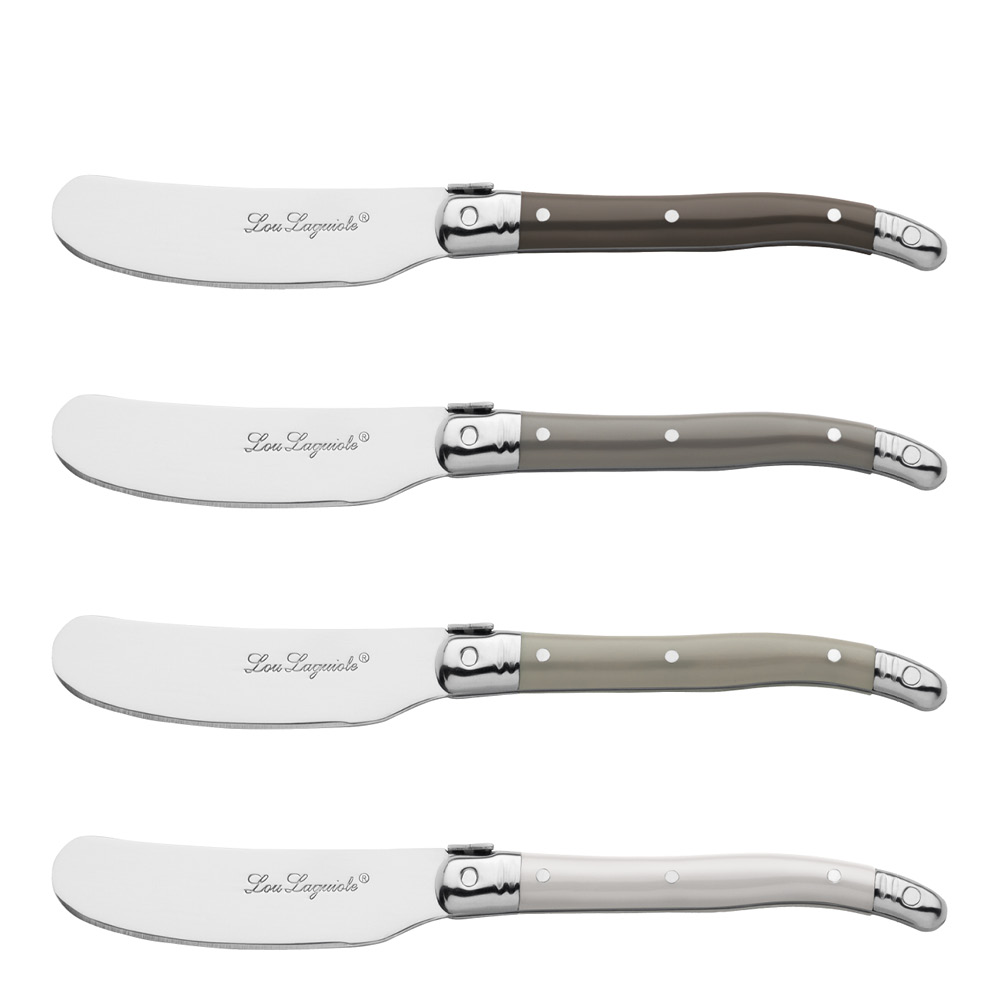 Lou Laguiole – Tradition smörkniv 4-pack stål