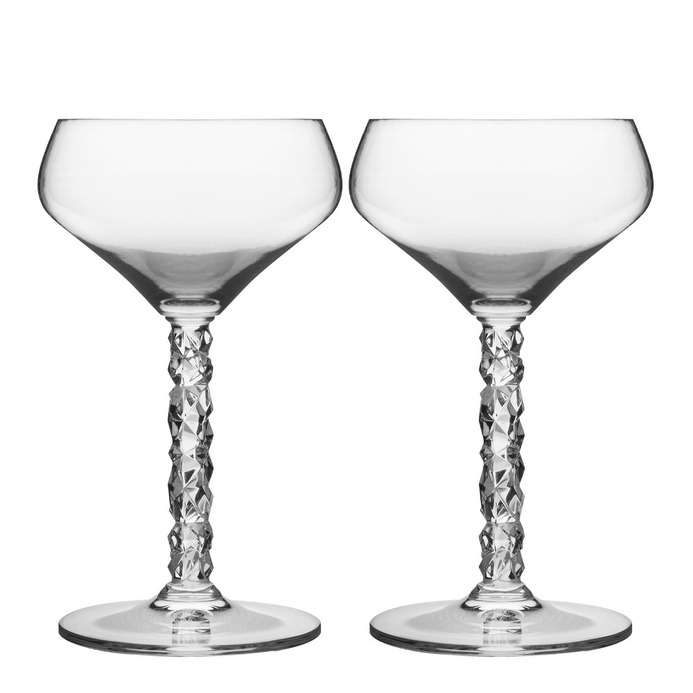 Orrefors - Carat Coupe Champagneglas 25 cl 2-pack