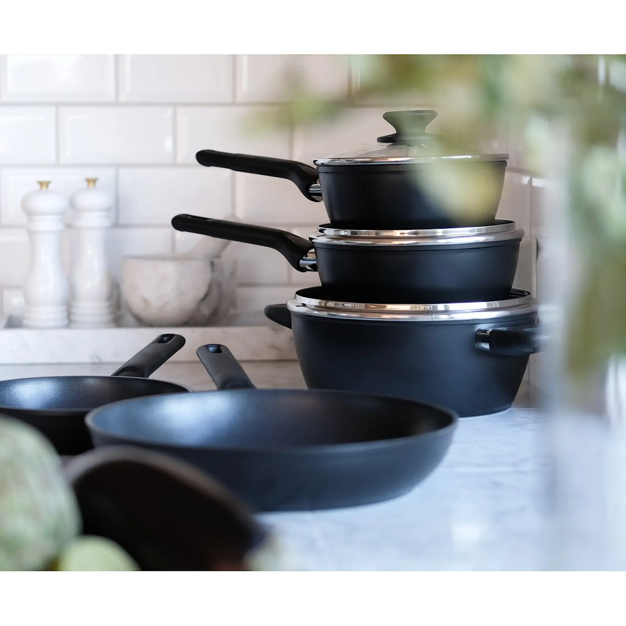 Modern House Kitchen Essentials Grytset 5-pack Black