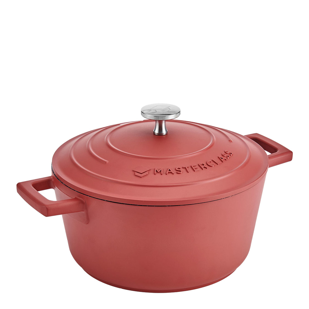 MasterClass – Cast Aluminium gryta 2,5 L röd